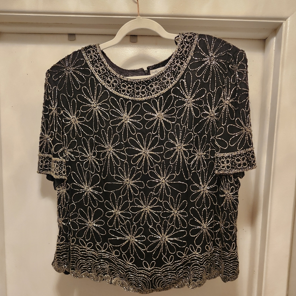 Evening beaded top